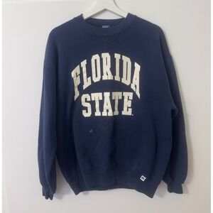 Vintage Russell Athletic Florida State FSU Sweatshirt Mens XL Navy Blue NCAA